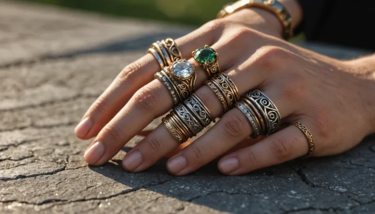 bague en metal dent