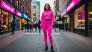 collant rose fluo