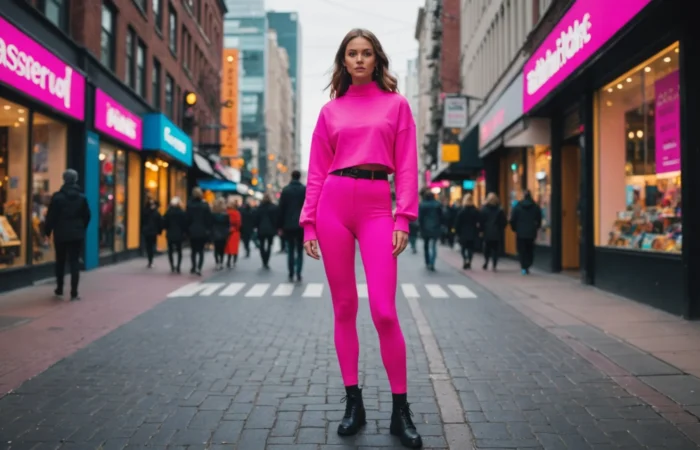 collant rose fluo